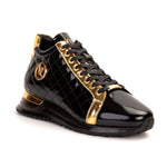 Vinci Leather The Prestige Limited Edition High-Top Sneaker Black & Gold