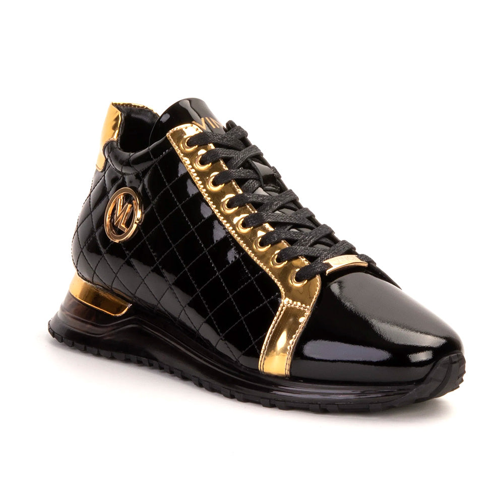 Vinci Leather The Prestige Limited Edition High-Top Sneaker Black & Gold