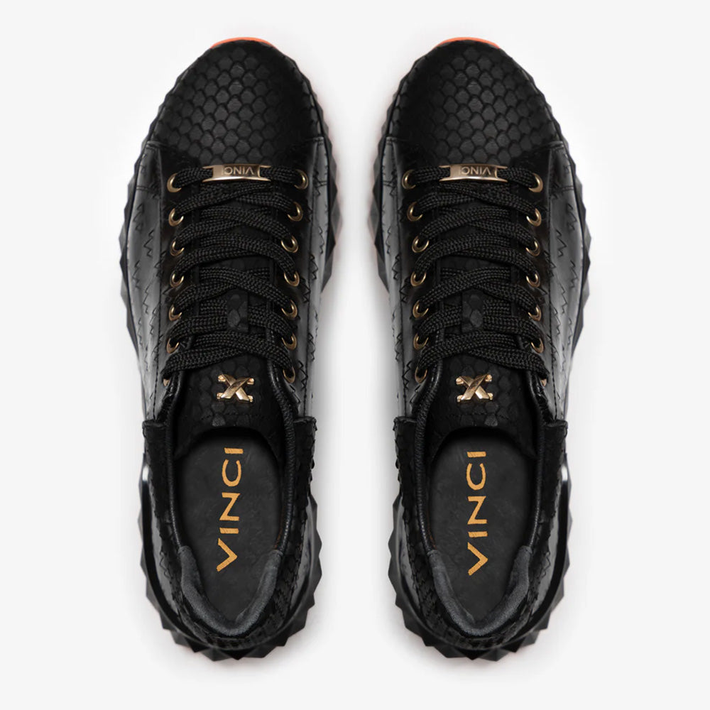 Vinci Leather The Caesars Leather Sneaker Black