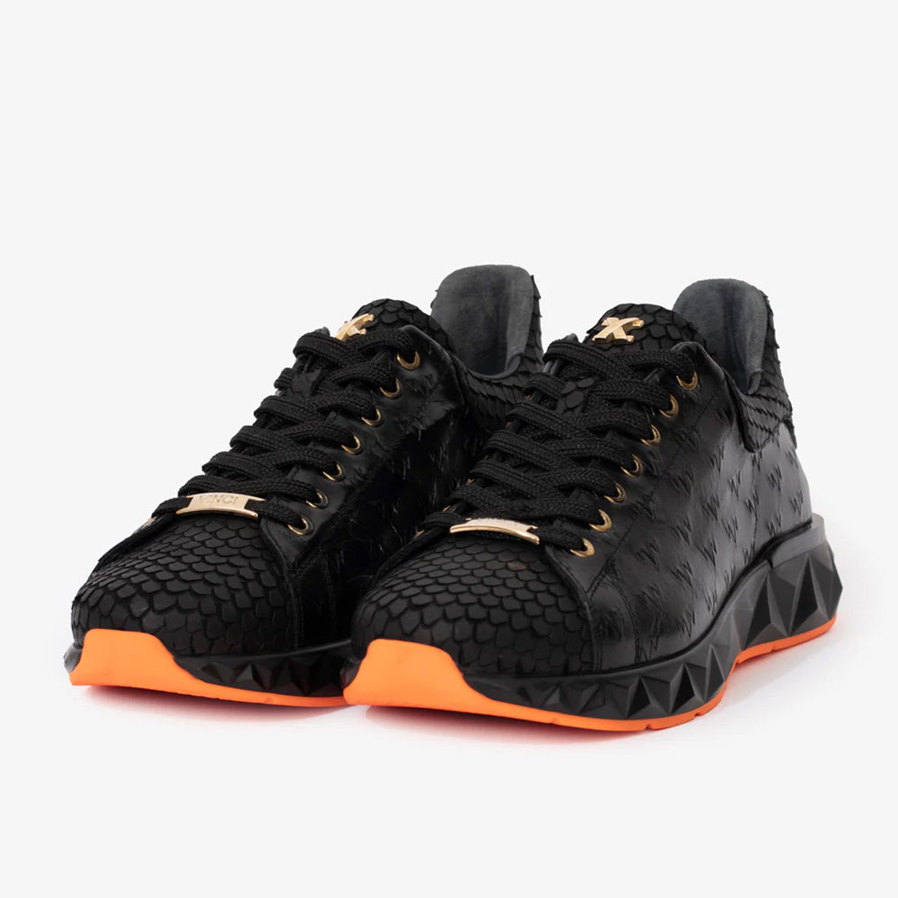Vinci Leather The Caesars Leather Sneaker Black