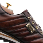 Harris Firenze 1913 Hand-Painted Leather Sneakers Dark Brown