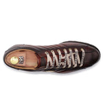 Harris Firenze 1913 Hand-Painted Leather Sneakers Dark Brown