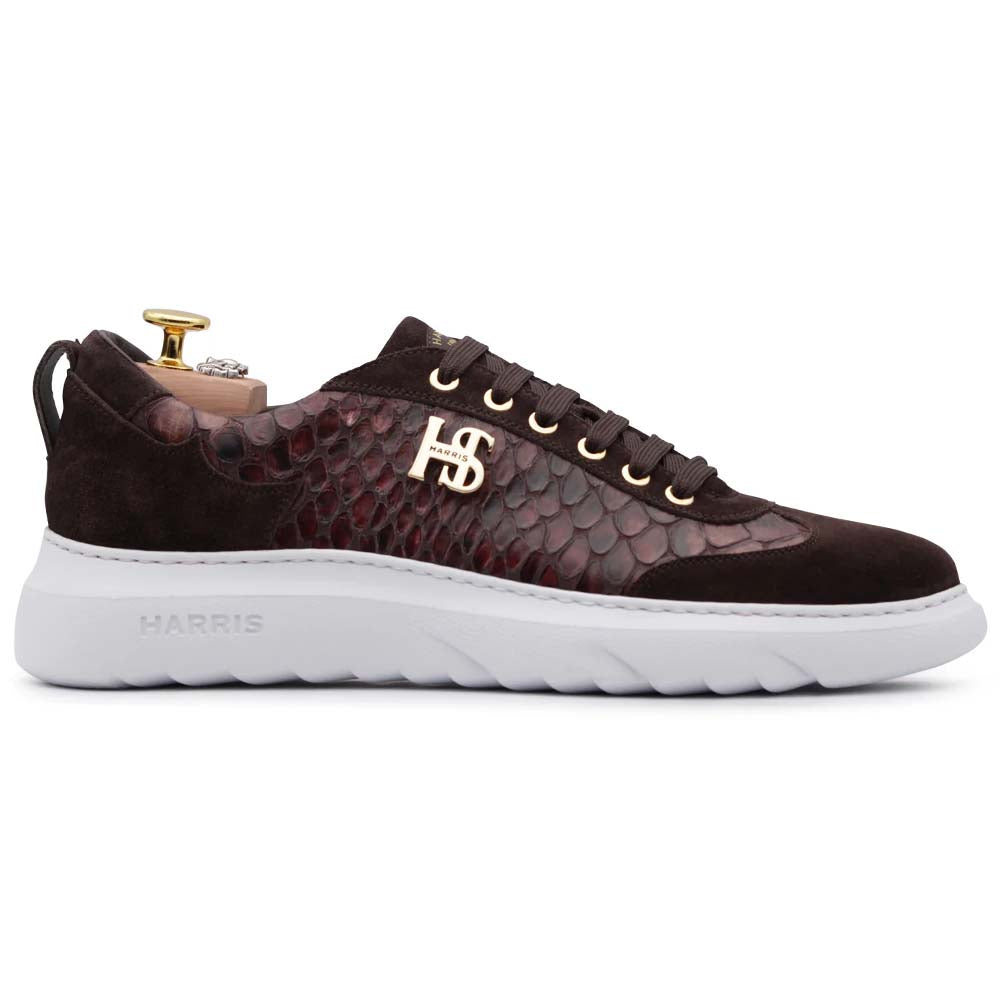 Harris Firenze 1913 Python Printed Sneakers Dark Brown