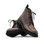 Harris Firenze 1913 Polish Coashed Hand-Painted Leather Boots Brown
