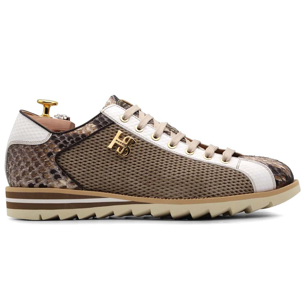 Harris Firenze 1913 Hand Shaded Python Sneaker Beige