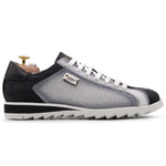 Harris Firenze 1913 Hand Shaded Crocodile Print Sneaker Black / White