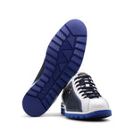 Harris Firenze 1913 Crocodile Print Leather Sneaker Blue
