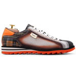 Harris Firenze 1913 Leather & Tweed Print Sneaker Arancione