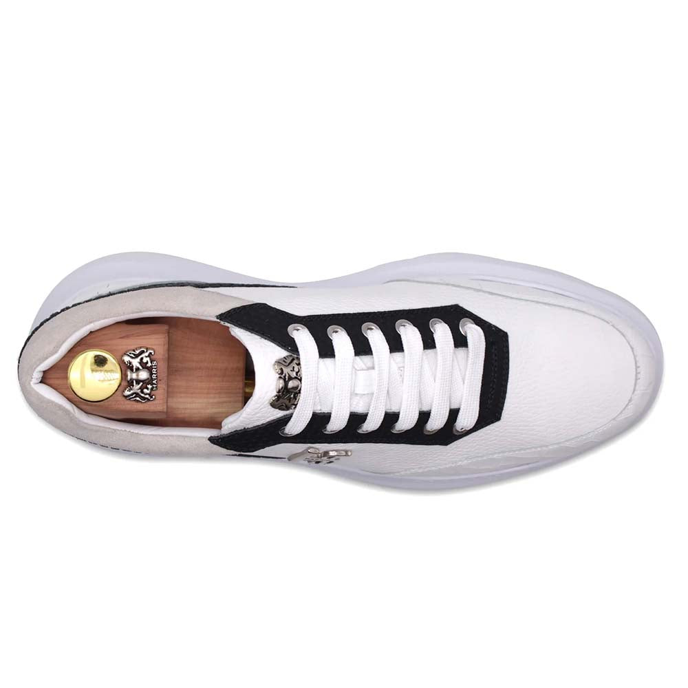 Harris Firenze 1913 Crocodile Print Sneakers White / Black