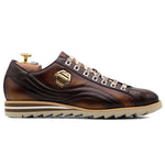 Harris Firenze 1913 Hand Painted Leather Sneakers Brown