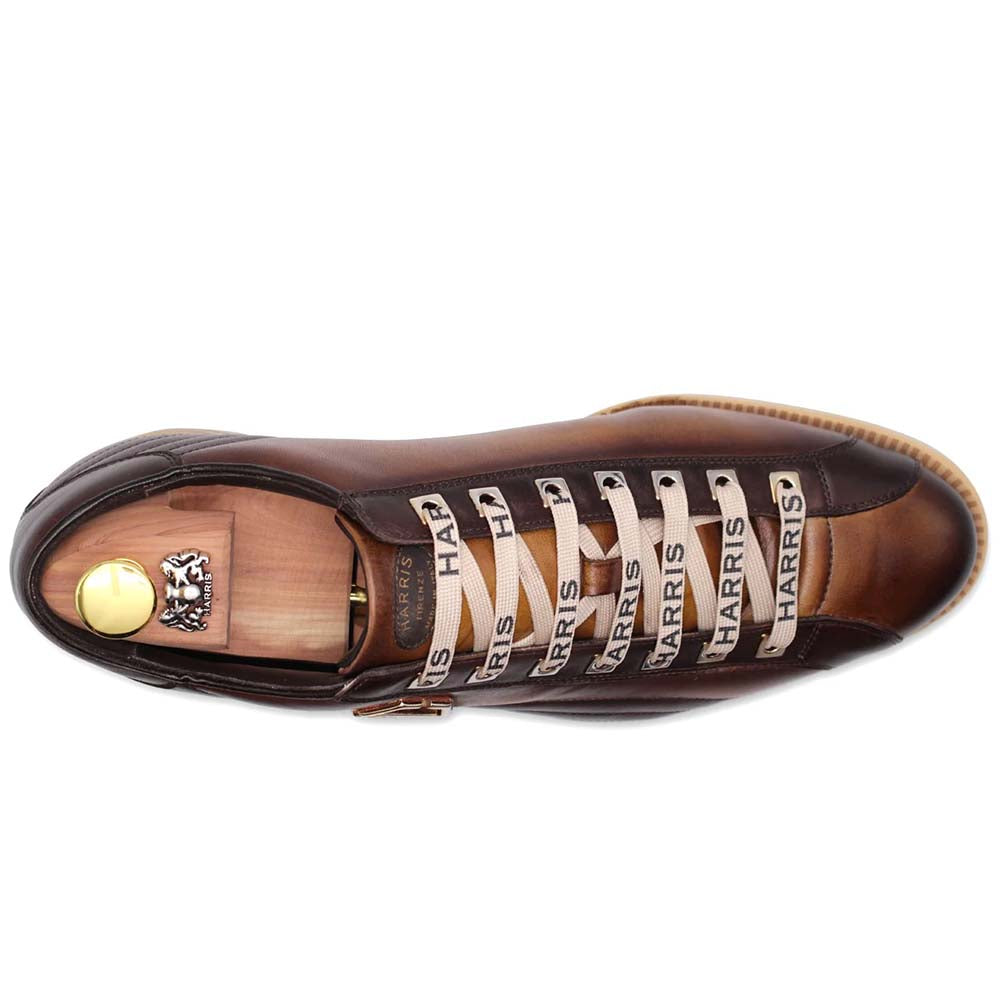 Harris Firenze 1913 Hand Painted Leather Sneakers Brown