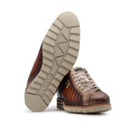 Harris Firenze 1913 Hand-Woven Shaded Leather Sneakers Brown