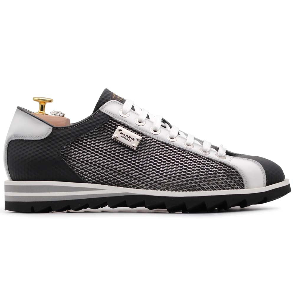 Harris Firenze 1913 Carbon Print Leather Sneakers Black
