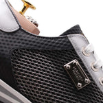Harris Firenze 1913 Carbon Print Leather Sneakers Black