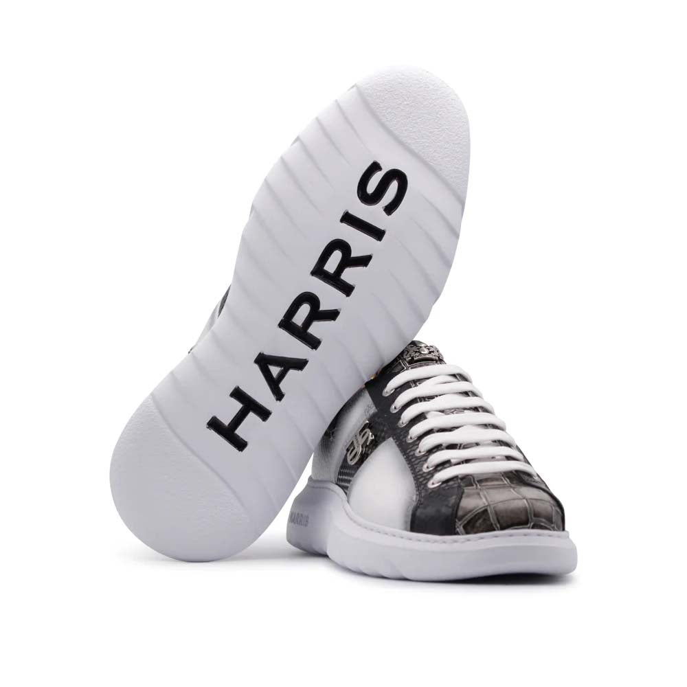Harris Firenze 1913 Hand Shaded Leather Sneakers White / Black