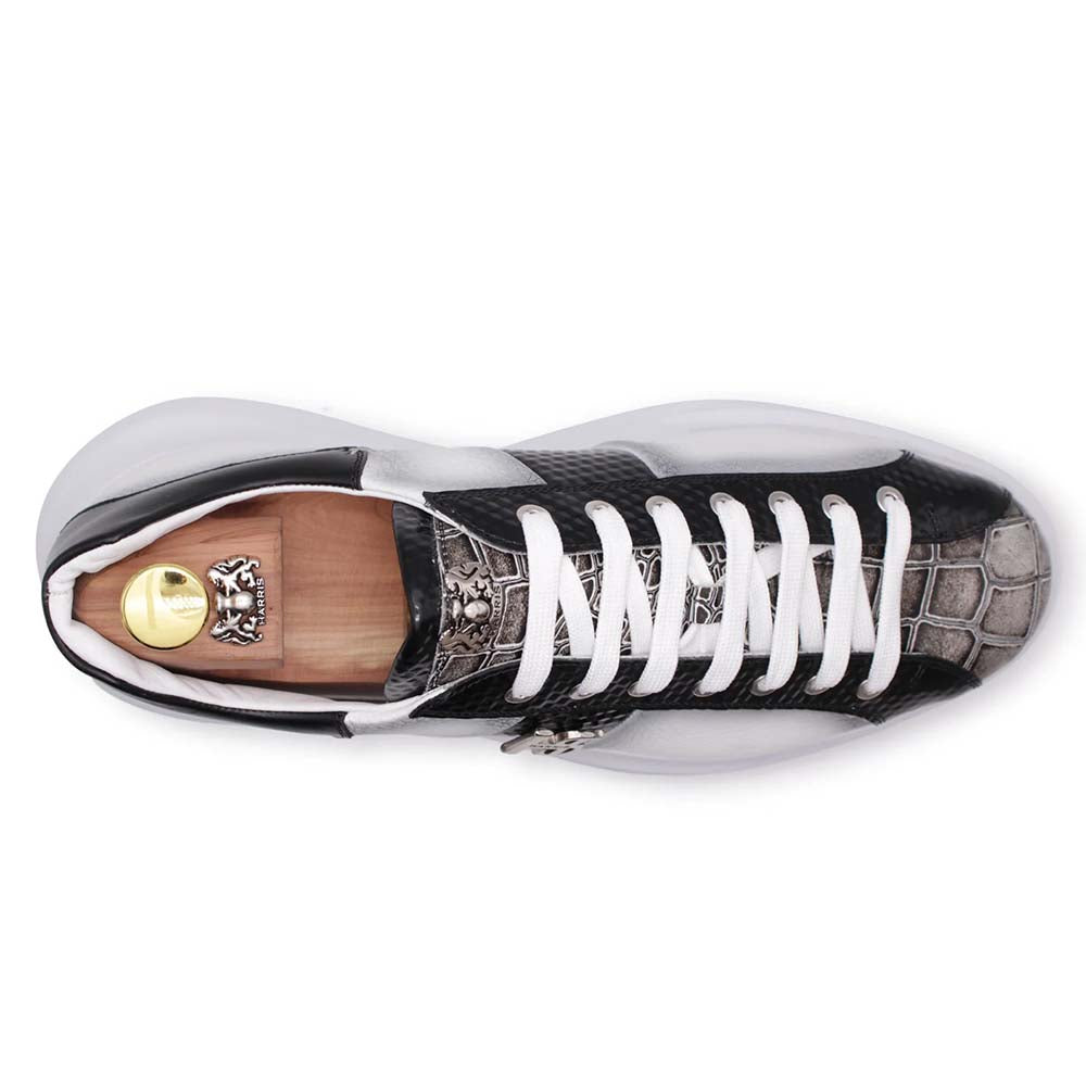 Harris Firenze 1913 Hand Shaded Leather Sneakers White / Black