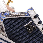 Harris Firenze 1913 Python & Perforated Sneaker Blue
