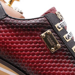 Harris Firenze 1913 Hand Shaded Leather Sneakers Red