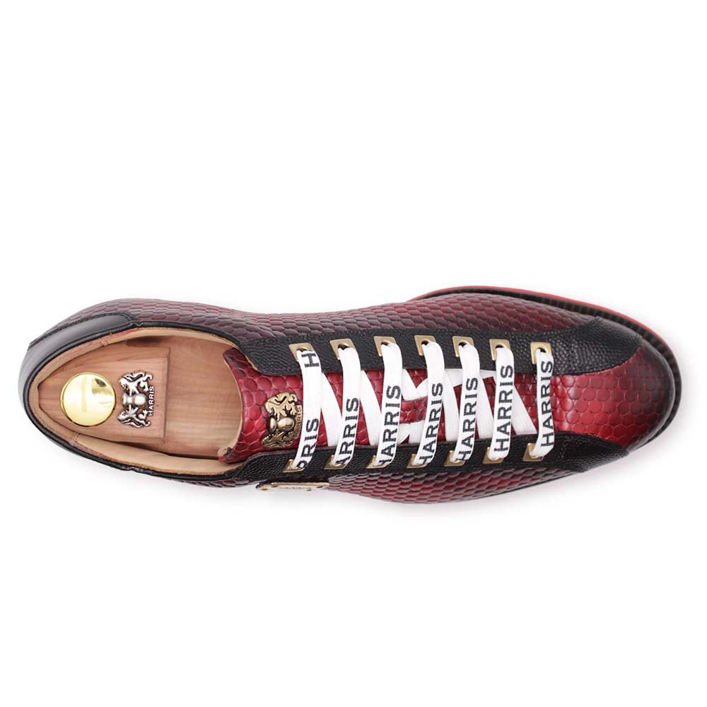 Harris Firenze 1913 Hand Shaded Leather Sneakers Red