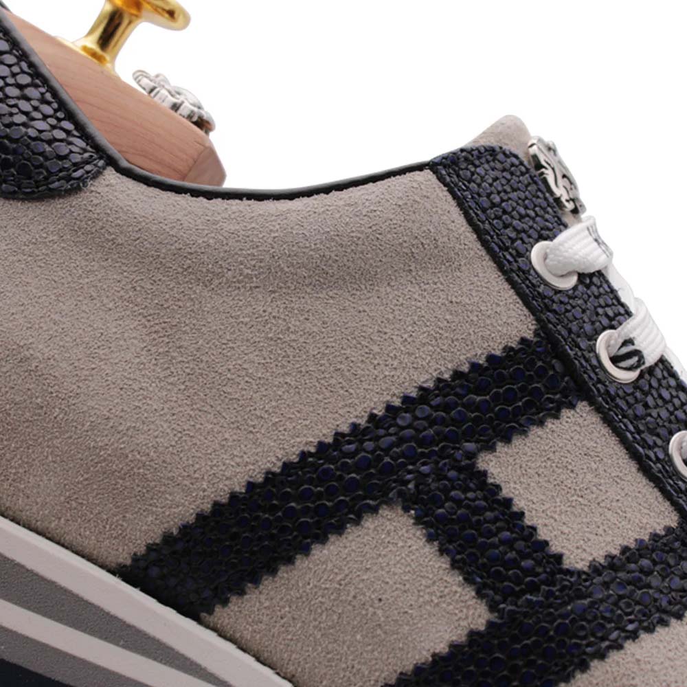 Harris Firenze 1913 Leather & Suede Sneakers Beige