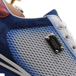 Harris Firenze 1913 Suede Perforated Sneakers Azzuro