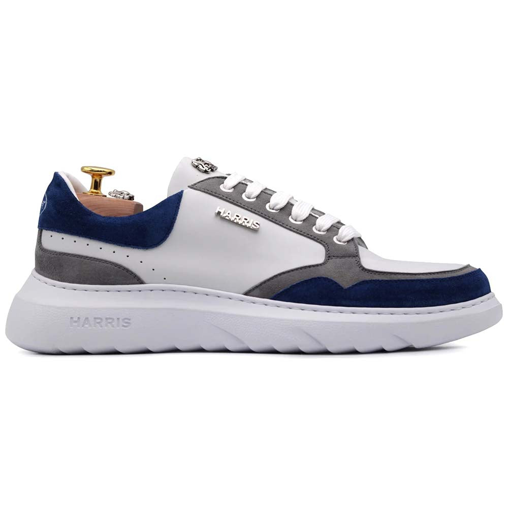 Harris Firenze 1913 Leather & Suede Sneakers White / Blue