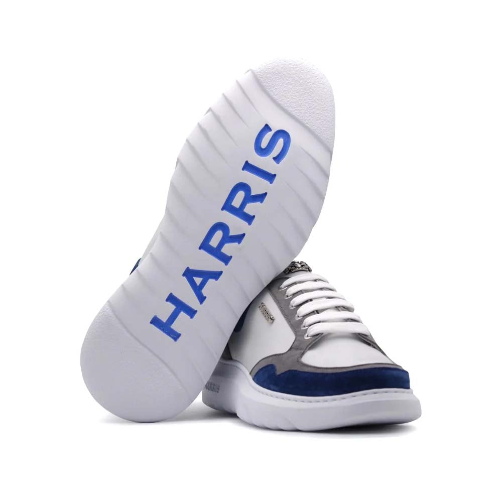 Harris Firenze 1913 Leather & Suede Sneakers White / Blue