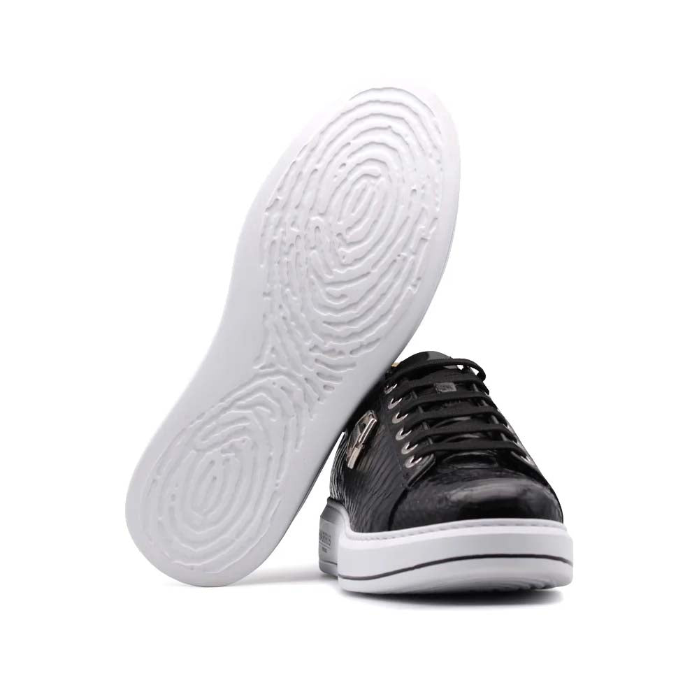 Harris Firenze 1913 Precious Python Sneakers Black