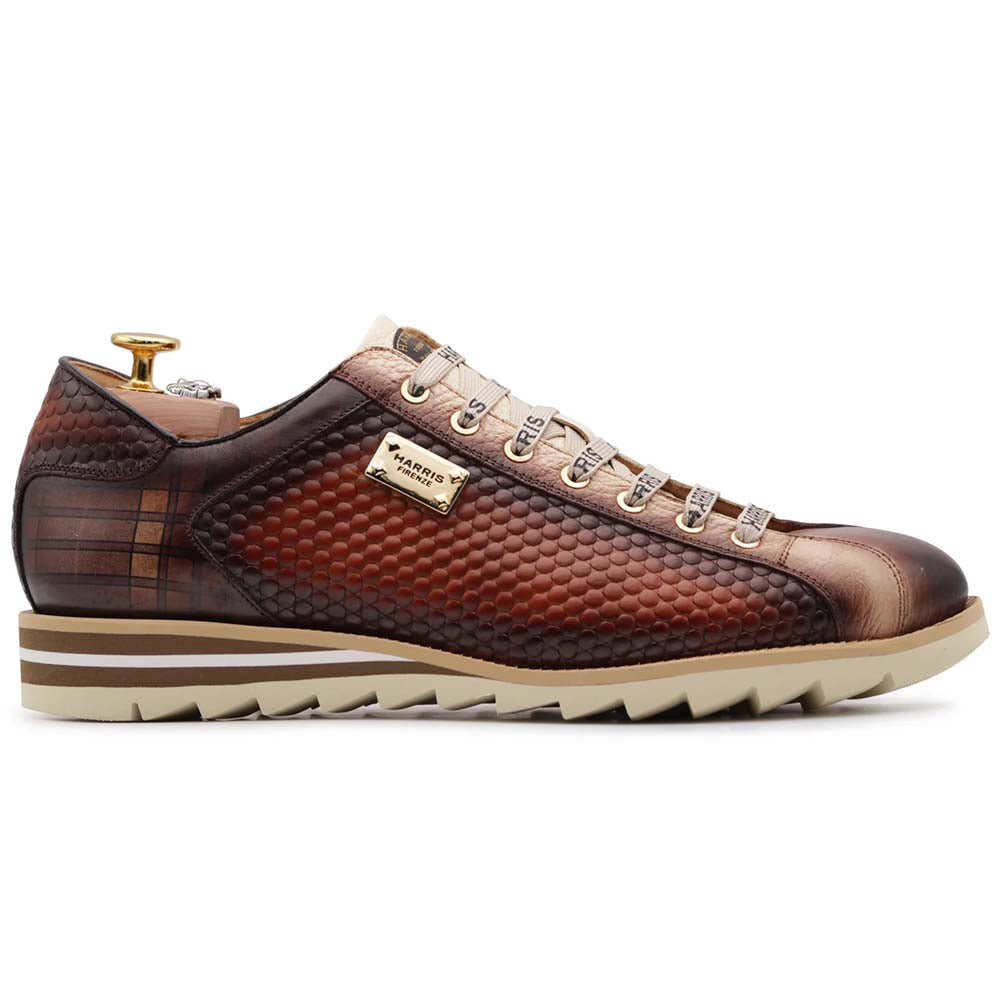 Harris Firenze 1913 Hand Shaded Leather Sneakers Brown