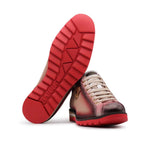 Harris Firenze 1913 Hand Shaded Leather Sneakers Red