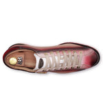 Harris Firenze 1913 Hand Shaded Leather Sneakers Red