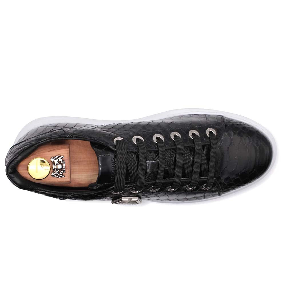Harris Firenze 1913 Precious Python Sneakers Black