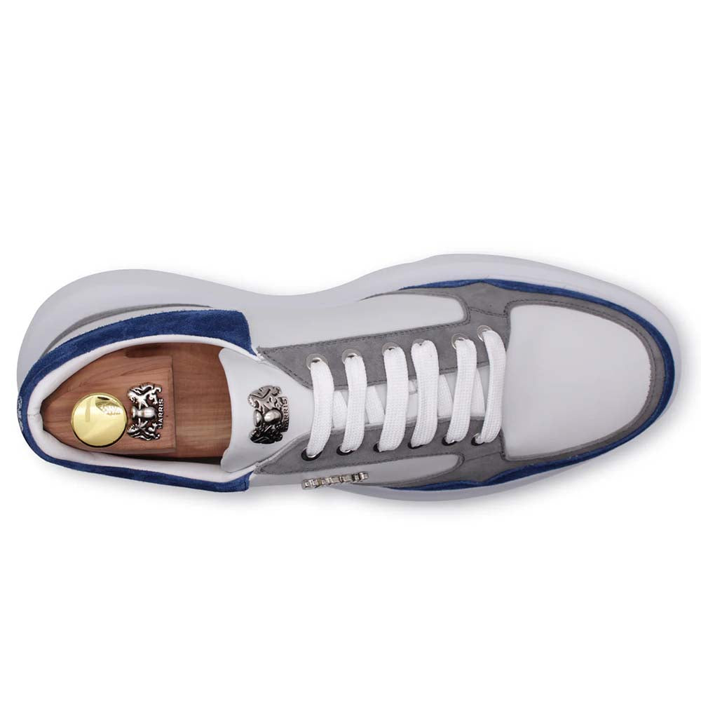 Harris Firenze 1913 Leather & Suede Sneakers White / Blue