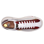 Harris Firenze 1913 Crocodile Print Sneakers White / Red