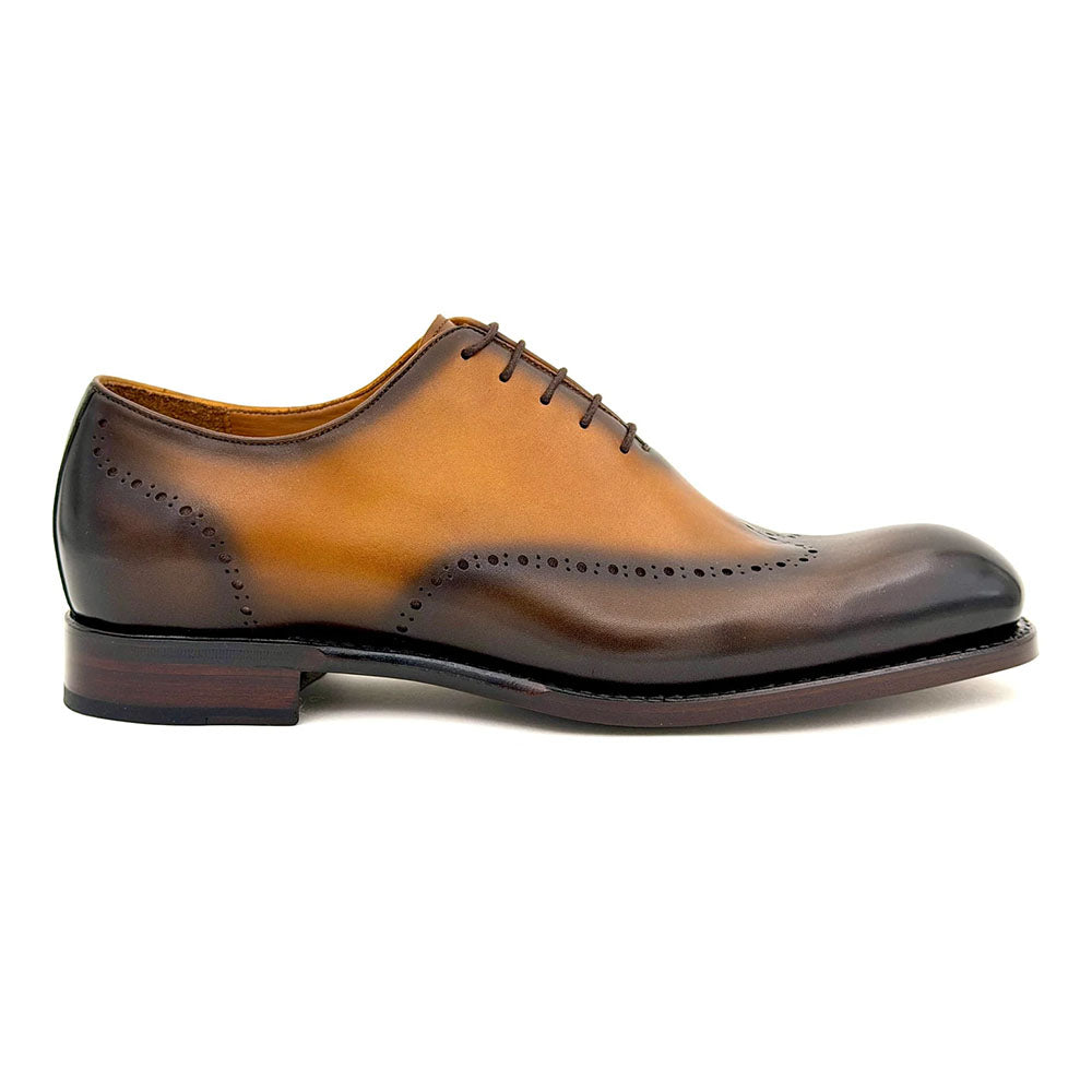 Ugo Vasare Williams Leather Wholecut Wingtip Oxford Caramel / Brown
