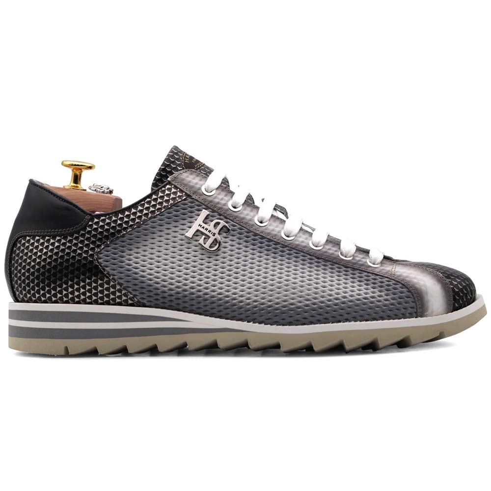 Harris Firenze 1913 Hand Shaded Leather Sneakers Grey