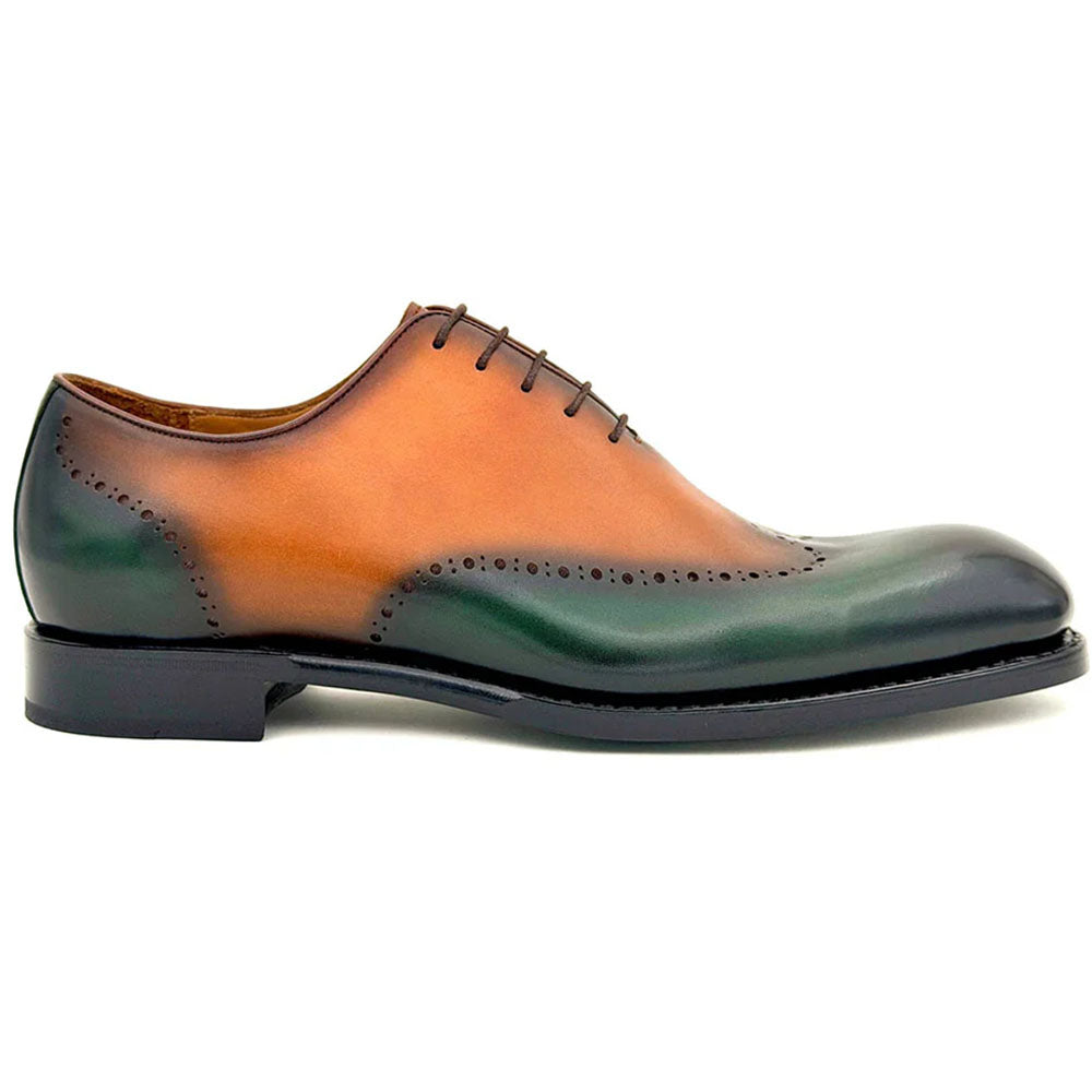 Ugo Vasare Williams Leather Wholecut Wingtip Oxford Camel / Green