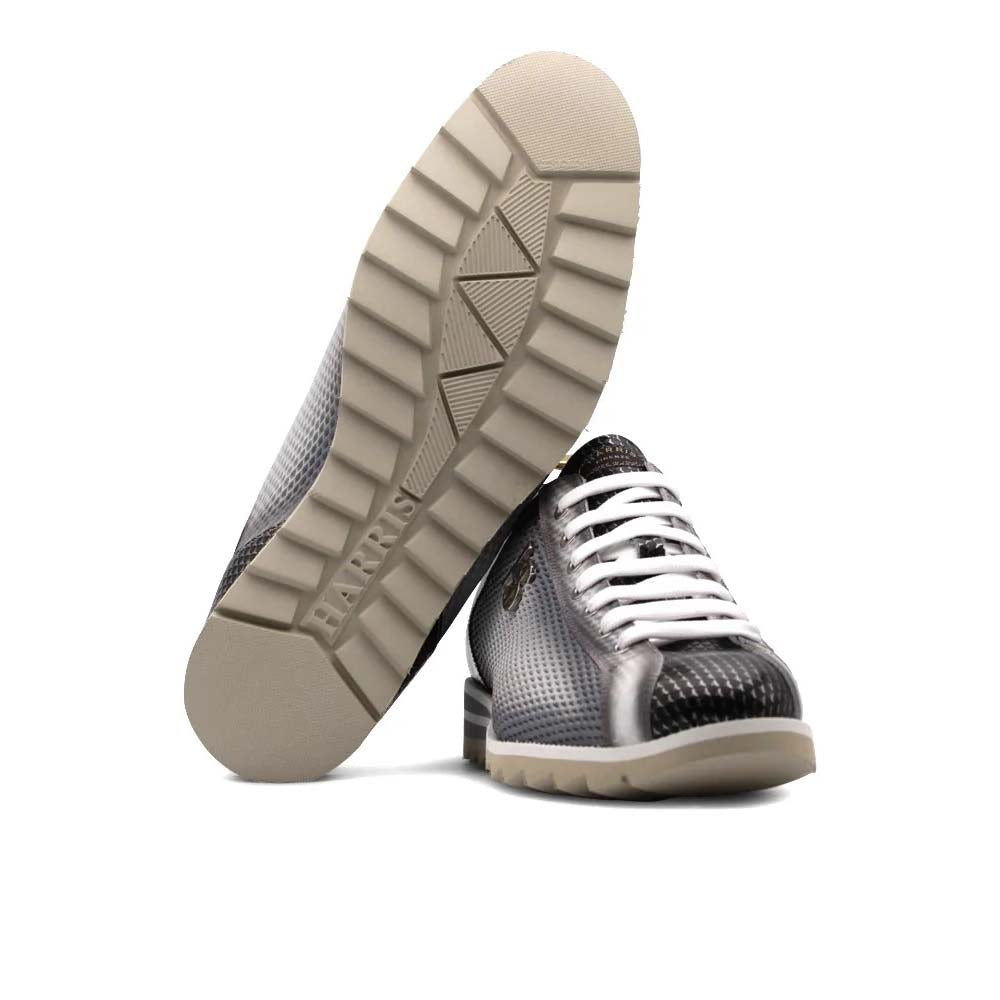 Harris Firenze 1913 Hand Shaded Leather Sneakers Grey