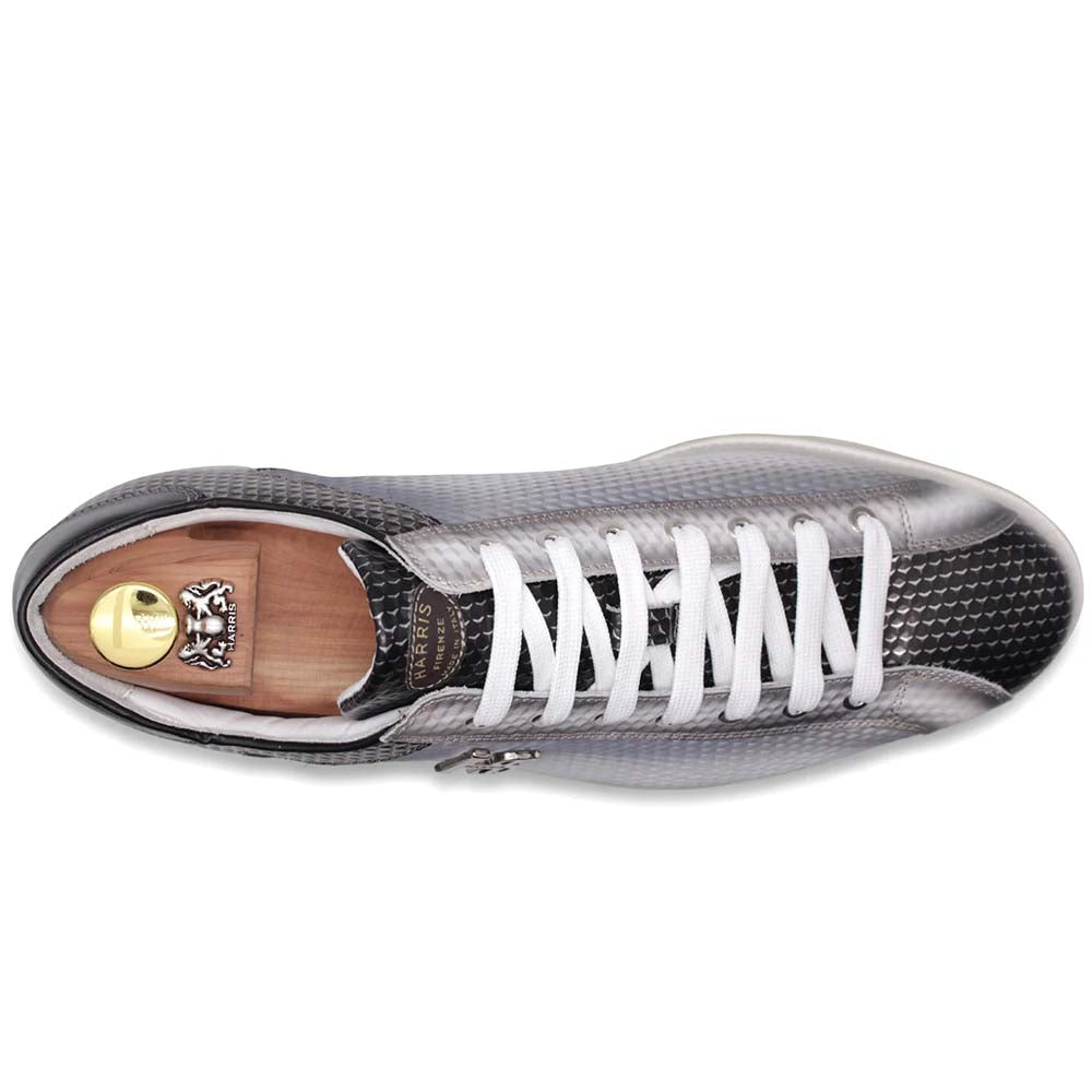 Harris Firenze 1913 Hand Shaded Leather Sneakers Grey