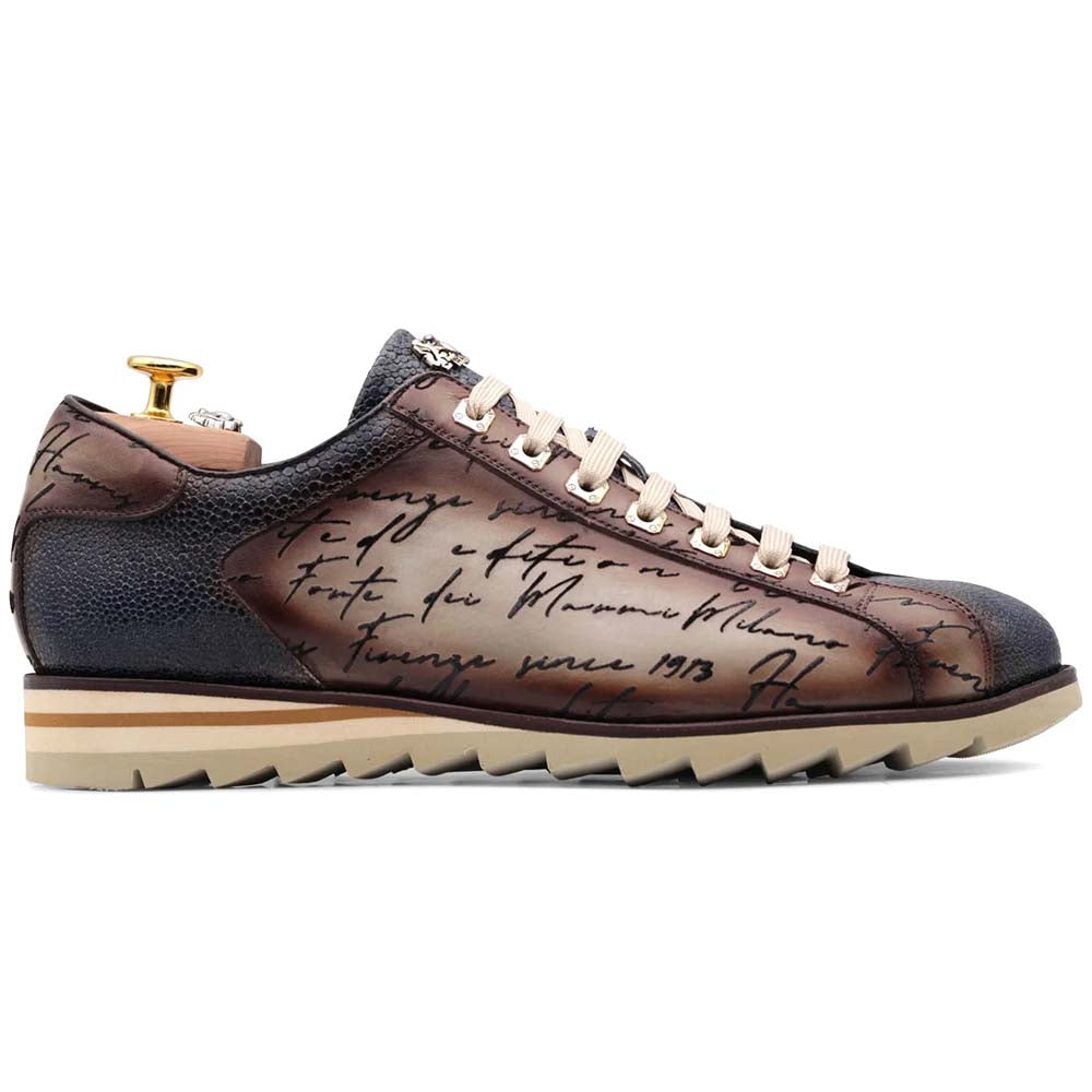 Harris Firenze 1913 Hand-Painted Signature Sneaker Brown