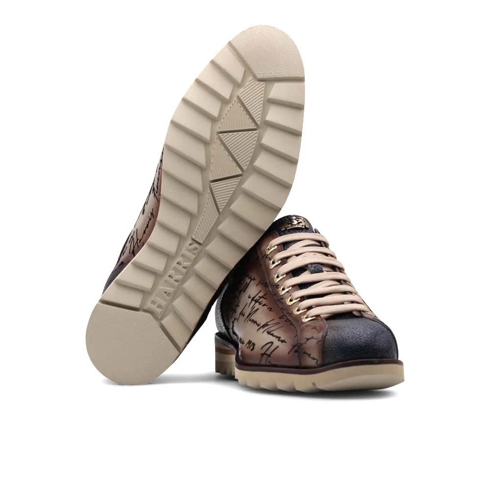 Harris Firenze 1913 Hand-Painted Signature Sneaker Brown