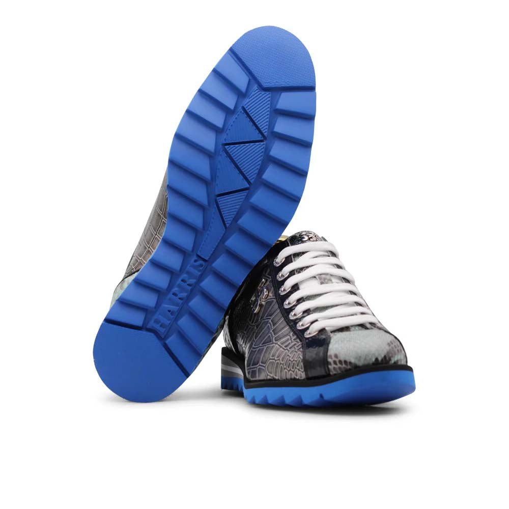 Harris Firenze 1913 Coccodrillo / Python Leather Sneaker Celetste