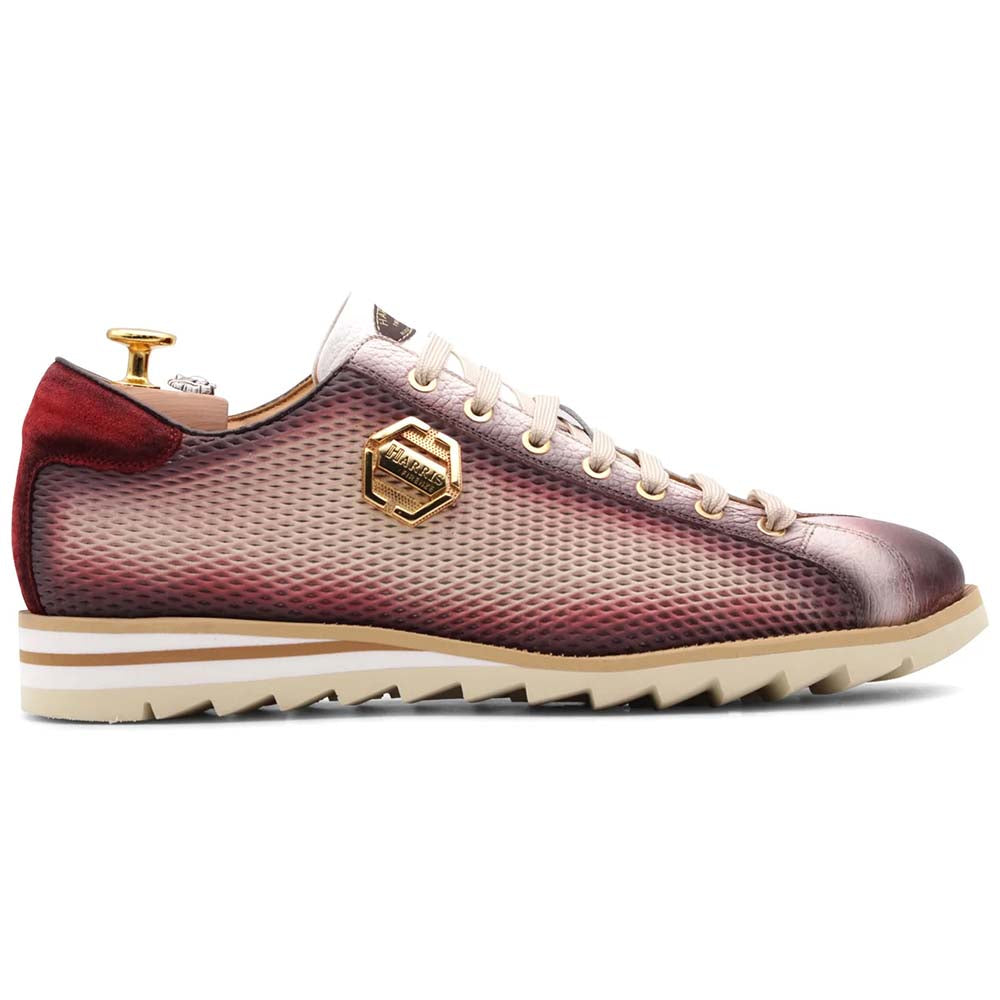 Harris Firenze 1913 Pierced Leather Sneakers Red