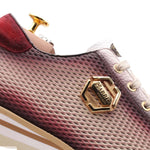 Harris Firenze 1913 Pierced Leather Sneakers Red