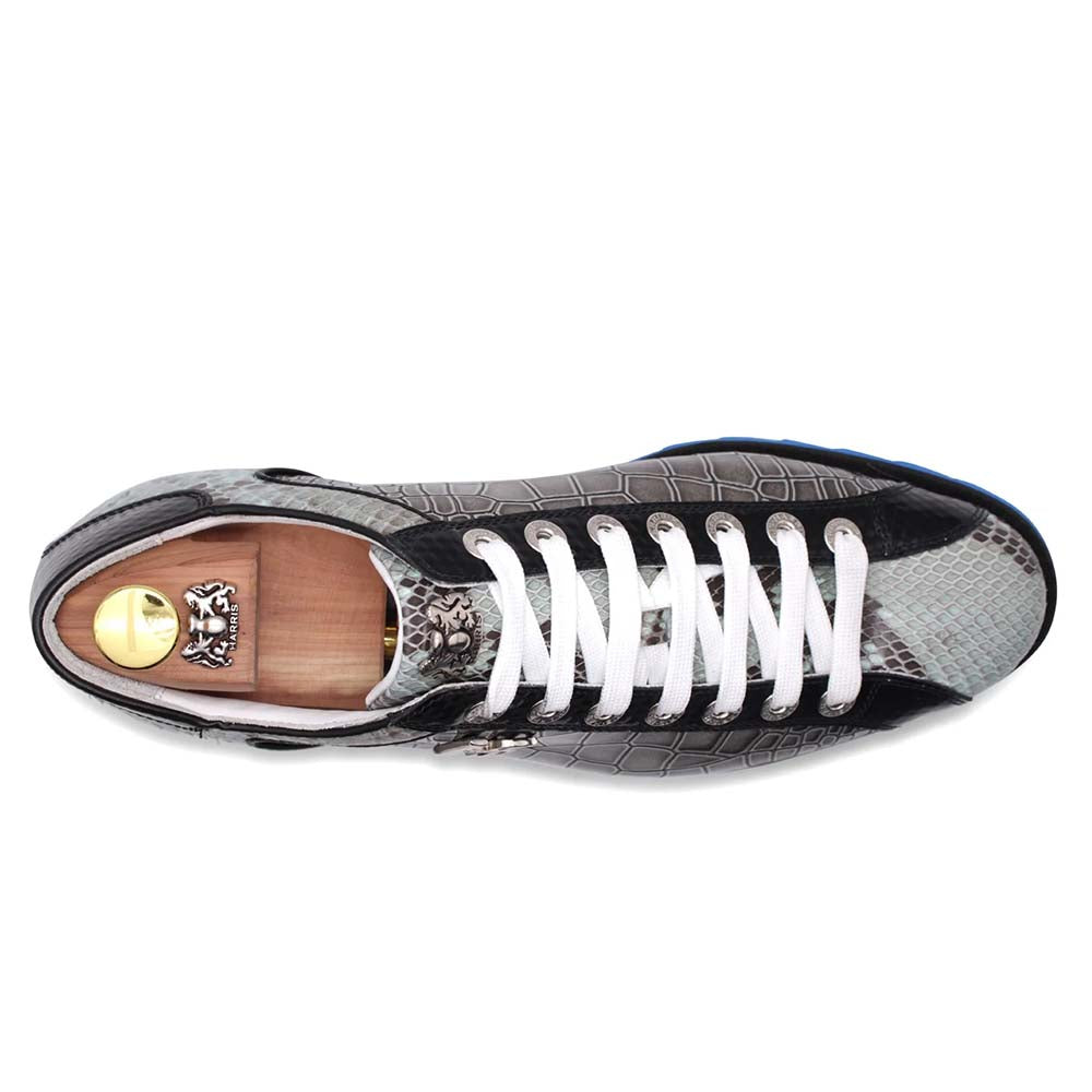 Harris Firenze 1913 Coccodrillo / Python Leather Sneaker Celetste