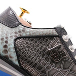 Harris Firenze 1913 Coccodrillo / Python Leather Sneaker Celetste