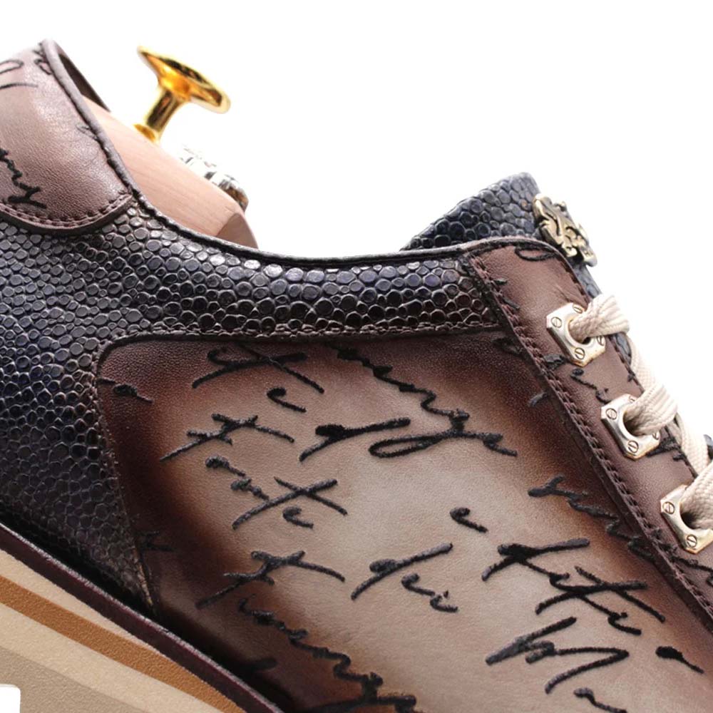 Harris Firenze 1913 Hand-Painted Signature Sneaker Brown
