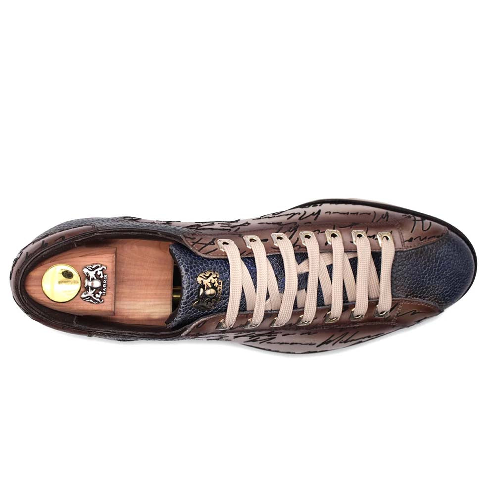 Harris Firenze 1913 Hand-Painted Signature Sneaker Brown