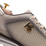 Harris Firenze 1913 Hand Shaped Pierced Leather Sneakers Beige