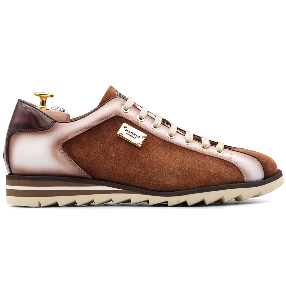 Harris Firenze 1913 Leather & Suede Sneakers Brown